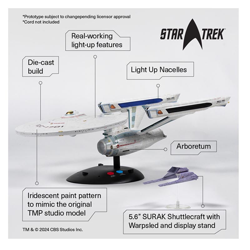 Star Trek 1:350 Die Cast Entreprise Ncc-1701 Replica