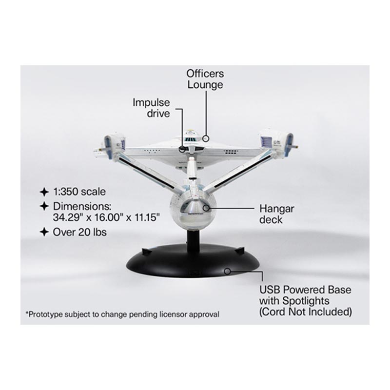 Star Trek 1:350 Die Cast Entreprise Ncc-1701 Replica