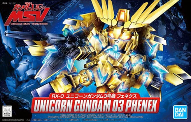 Gundam Gunpla SDBB 394 Unicorn Gundam 03 Phenex