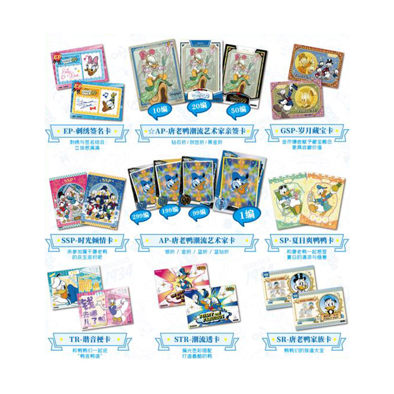 Disney Cardfun Donald Duck 90Th Anniv Boite 10 Boosters 4 Cartes