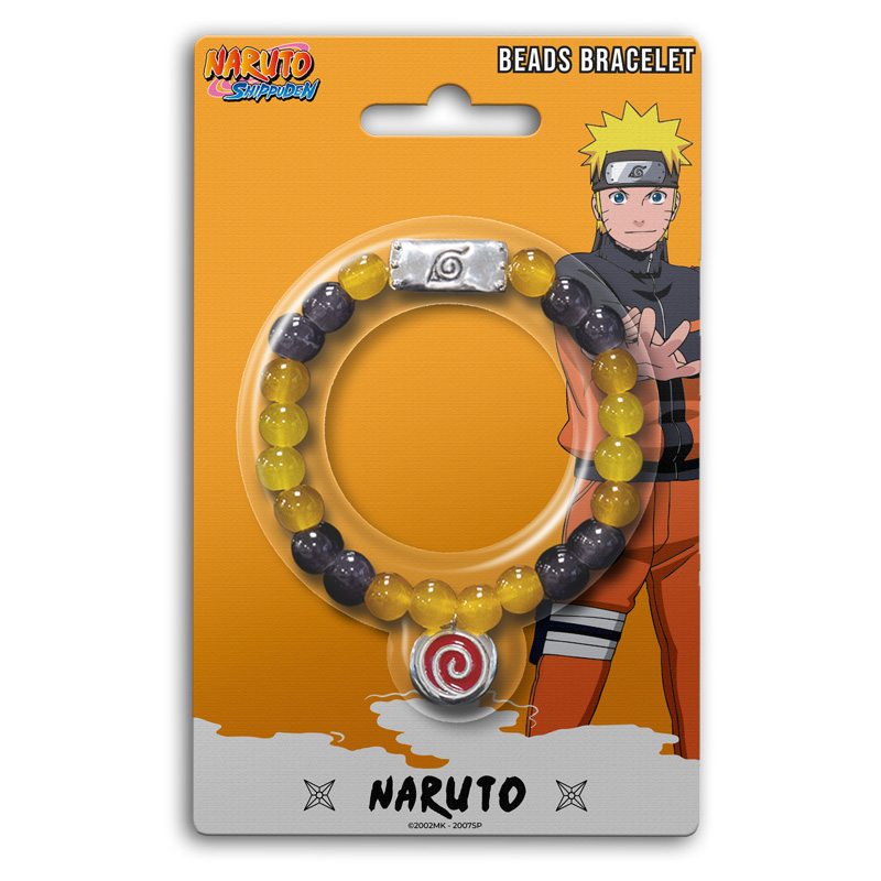 Naruto Shippuden Bracelet Perles Verre Naruto x5 pièces