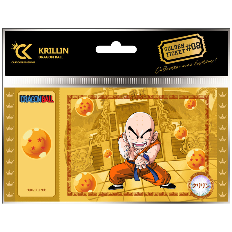 DBZ Dragon Ball Golden Ticket Krillin Orange X5