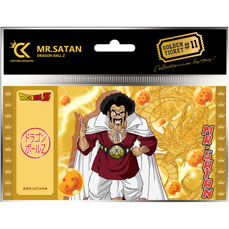 DBZ Dragon Ball Golden Ticket Mr. Satan X5 Exclusif ID9