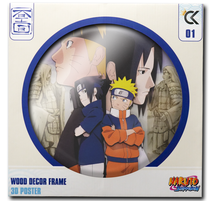 Naruto Shippuden Kaiga Decoration Murale En Bois 20cm