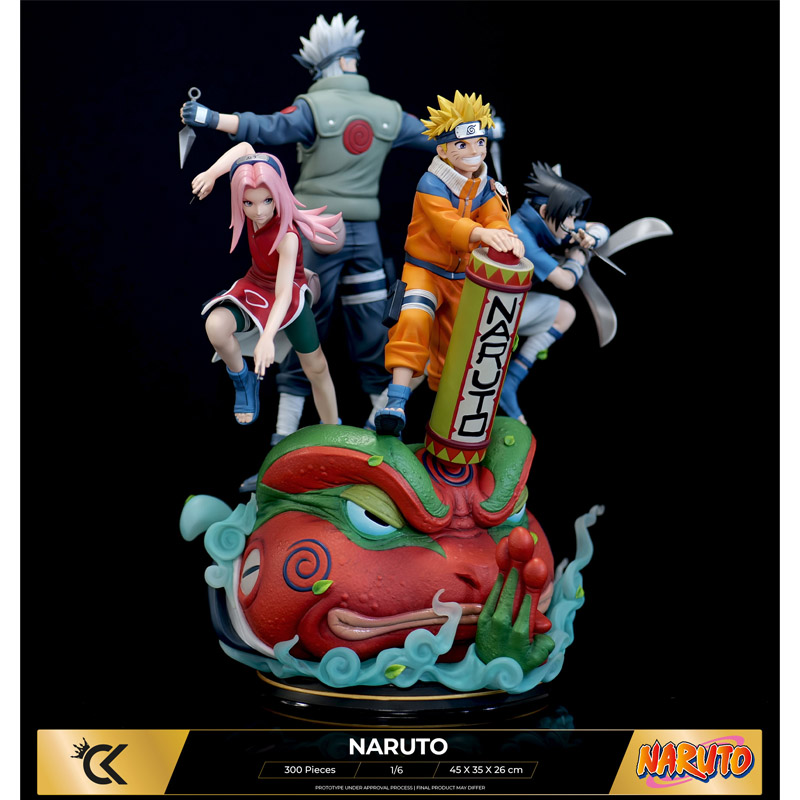 Naruto Statue Resine 1/6 Naruto Sasuke Sakura Kakashi 45cm 300Pcs