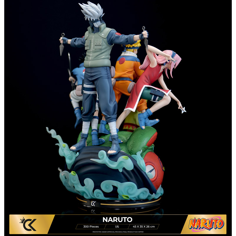 Naruto Statue Resine 1/6 Naruto Sasuke Sakura Kakashi 45cm 300Pcs