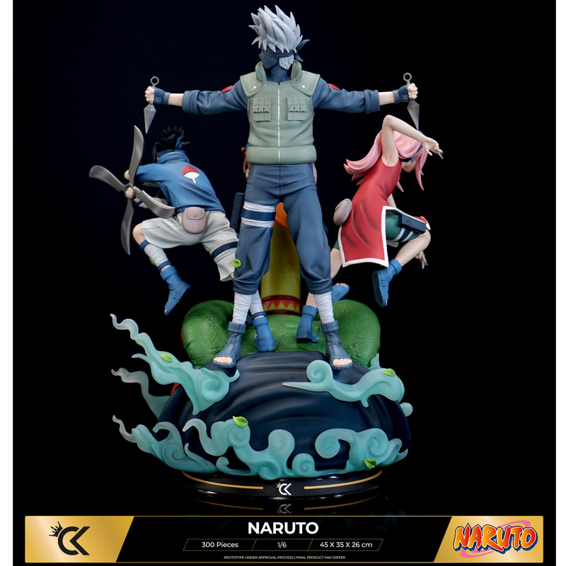 Naruto Statue Resine 1/6 Naruto Sasuke Sakura Kakashi 45cm 300Pcs