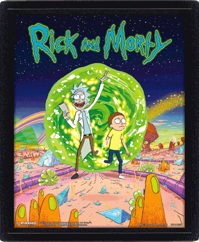 Rick & Morty Poster 3D Lenticular Portal 25X20cm