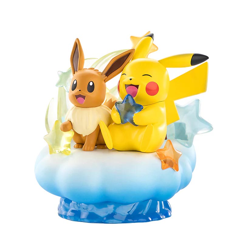 Pokemon Funism Prime Figure Evoli And Pikachu Nebula 20cm