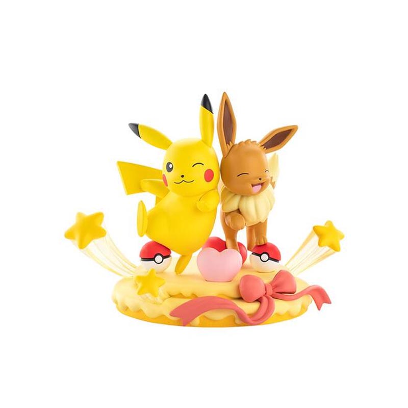 Pokemon Funism Prime Figure Evoli And Pikachu Party 20cm