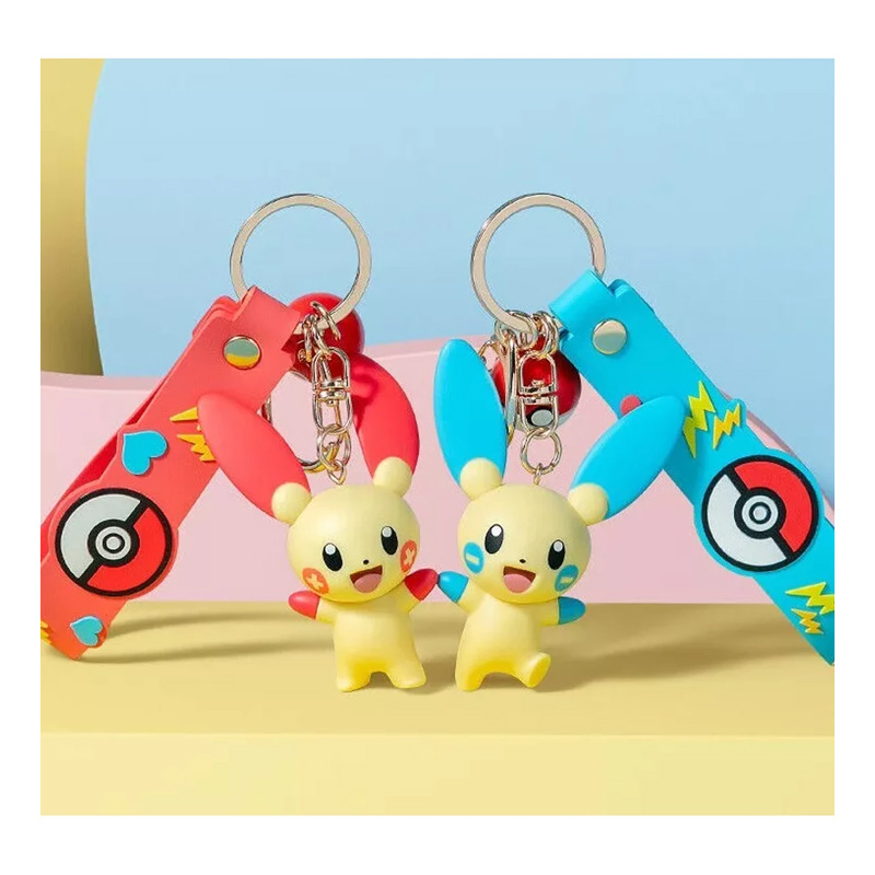 Pokemon Funism Keychain Porte Cle Minun Negapi 5cm