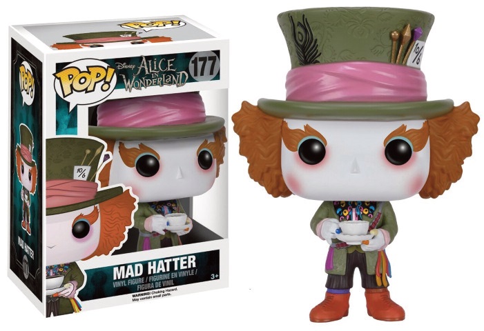 Disney Pop Alice in wonderland Movie Mad Hatter figurine 9cm Funko