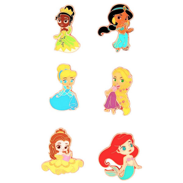 Disney Enamel Pin Blind Princess Chibi 12pcs