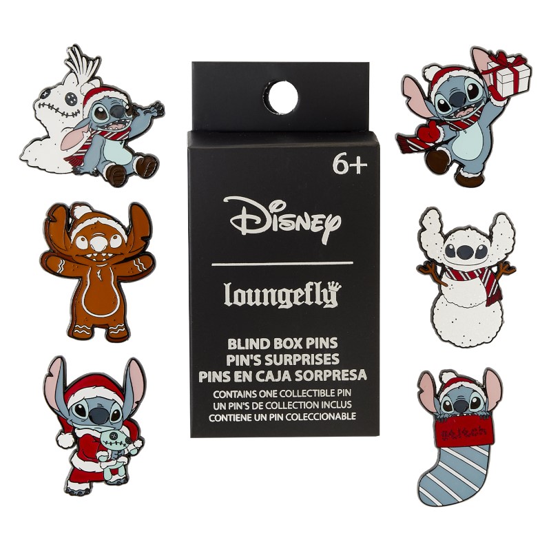 Disney Stitch  Enamel Blind Pins Holiday Asst 12pcs