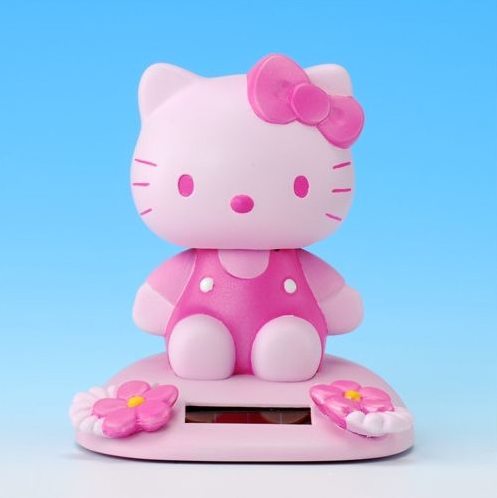 Hello Kitty Solar Bobblehead Rose 35ème anniversaire