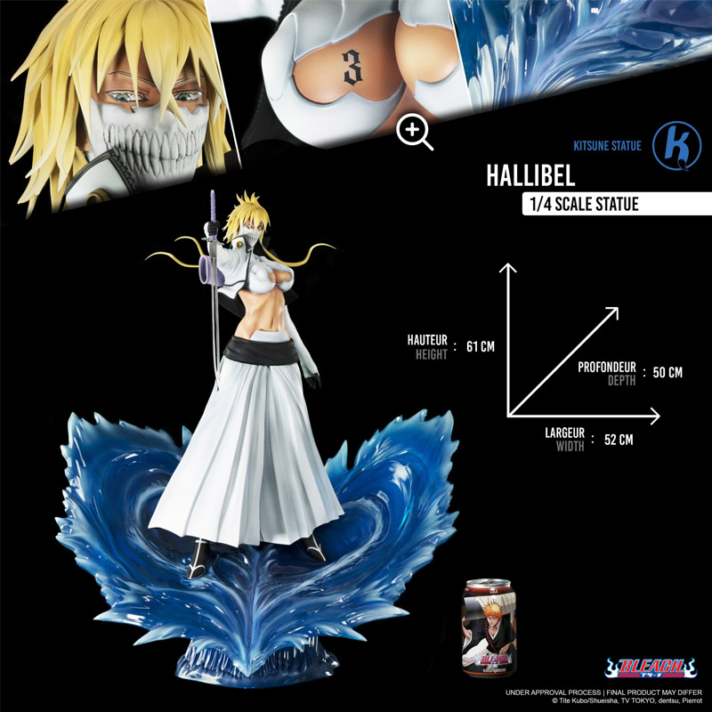 Bleach Statue Resine 1/4 Tia Hallibel 61Cm 500Pcs