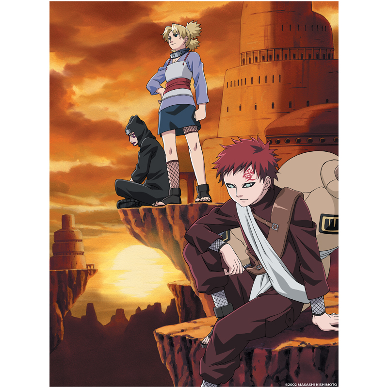 Naruto Metal Plate Poster Metal Classix 30X40cm Fratrie Des Sables