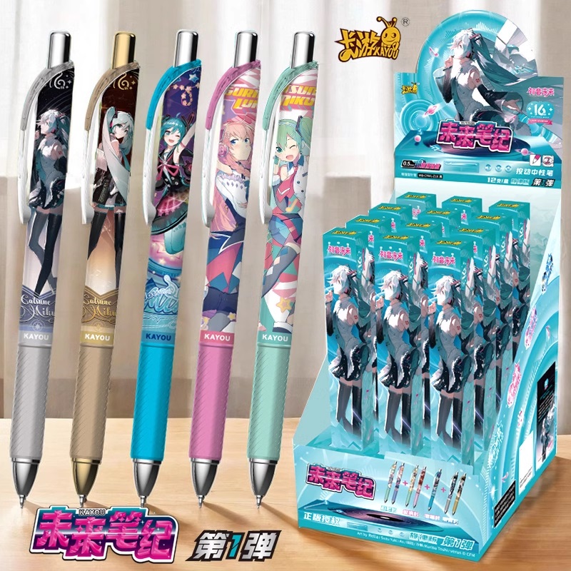 Hatsune Miku Stylo Gel Retractable Version Melodie Display 12pcs Kayou 110