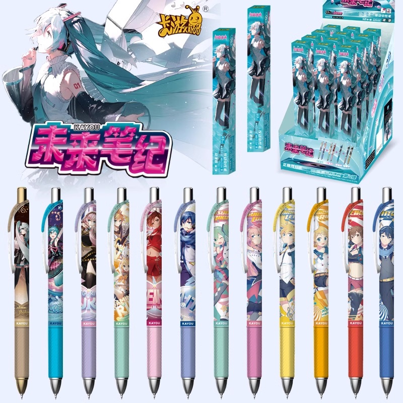 Hatsune Miku Stylo Gel Retractable Version Melodie Display 12pcs Kayou 110