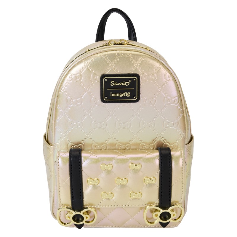 Hello Kitty Loungefly Mini Sac A Dos 50Th Anniv Metallic Gold 