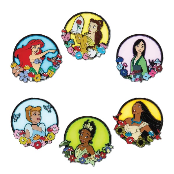 Disney Loungefly Mystery Box Pins Princess Cottage Core Asst 12pcs