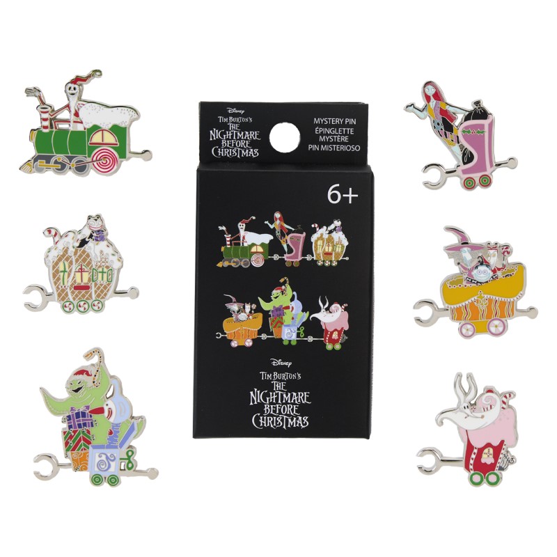 Disney Loungefly Mystery Box Pins Nightmare Before Christmas NBX Christmas Town Train Asst 12Pcs