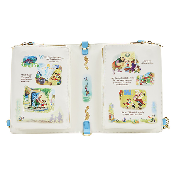 Disney Loungefly Sac A Main Classic Books Pinocchio Convertible 