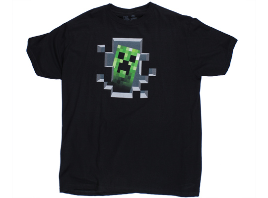 Minecraft Creeper inside Black T-shirt