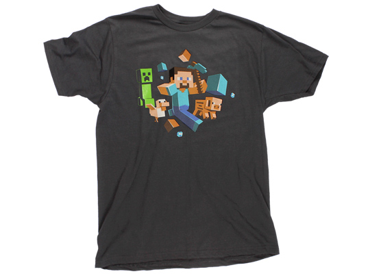 Minecraft Run Away T-shirt Glow in the Dark