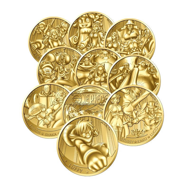 One Piece Monnaie De Paris Medaille Presentoir 30 Pochettes 