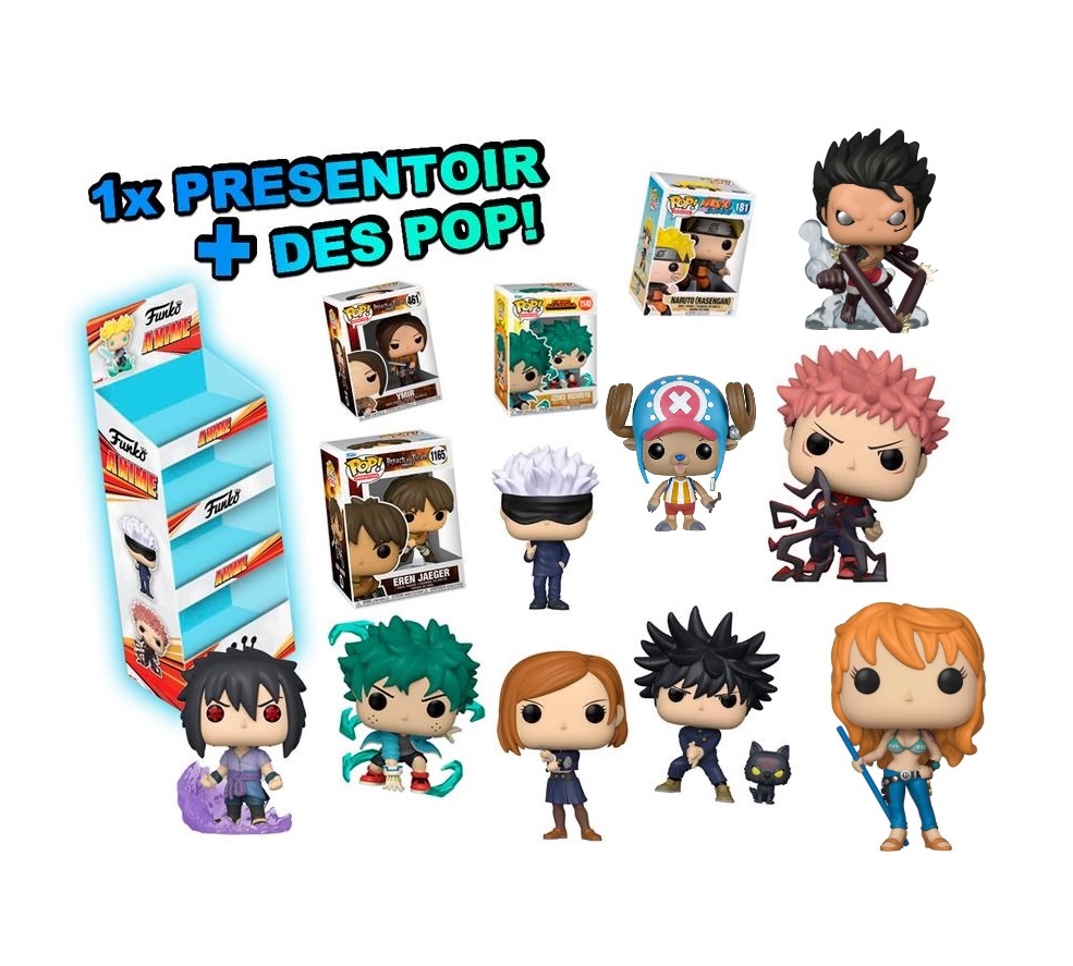 Pack Pop One Piece My Hero Academia Jujutsu Kaisen Naruto Attaque des Titans 144 POP