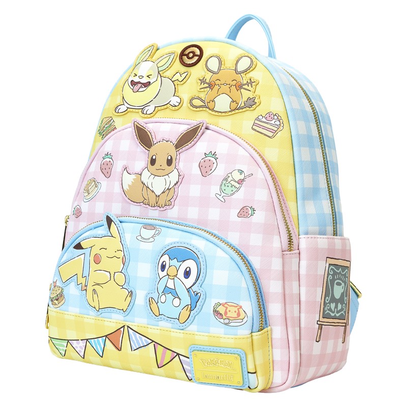 Pokemon Loungefly Sac A Dos Triple Poche Pokemon Cafe