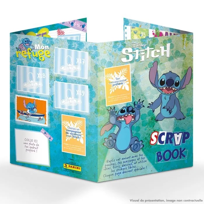 Disney Stitch Blister 13 + 1 pochettes offerte 70 Stickers 