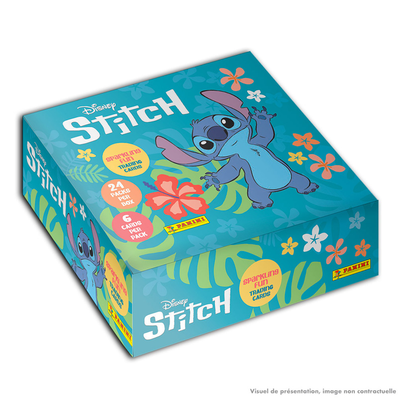 Disney Panini TC Stitch Boite 24 Boosters 6 cartes 