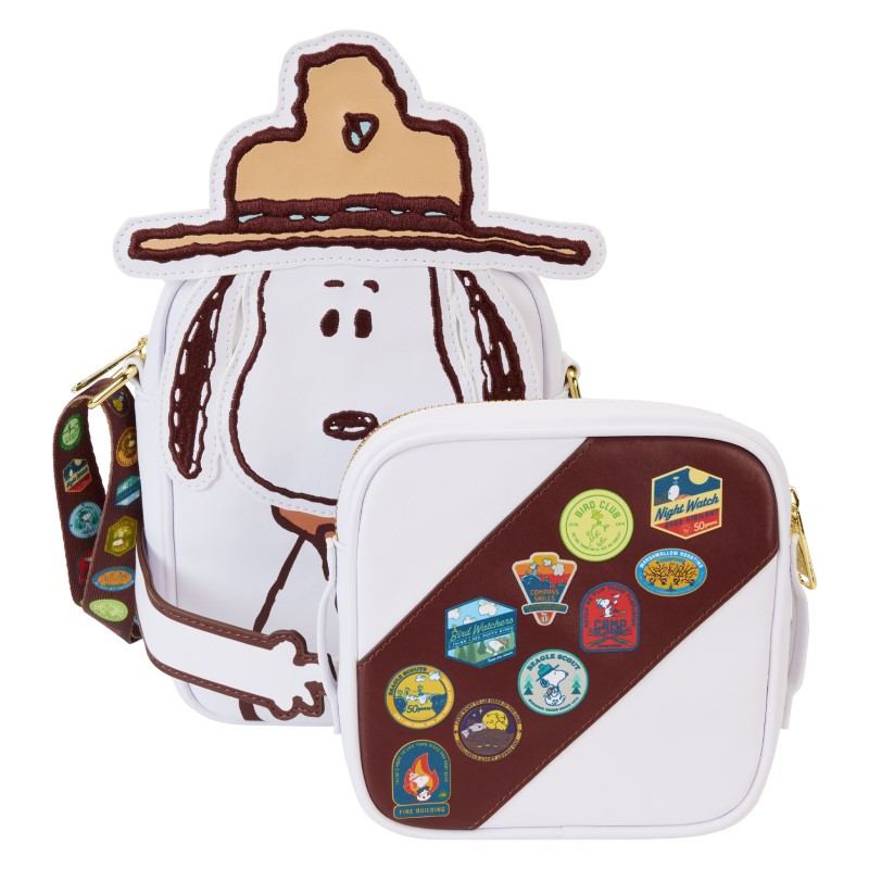 Peanuts Snoopy Loungefly Sacoche Pochette Detachable Snoopy Beagle Scout 