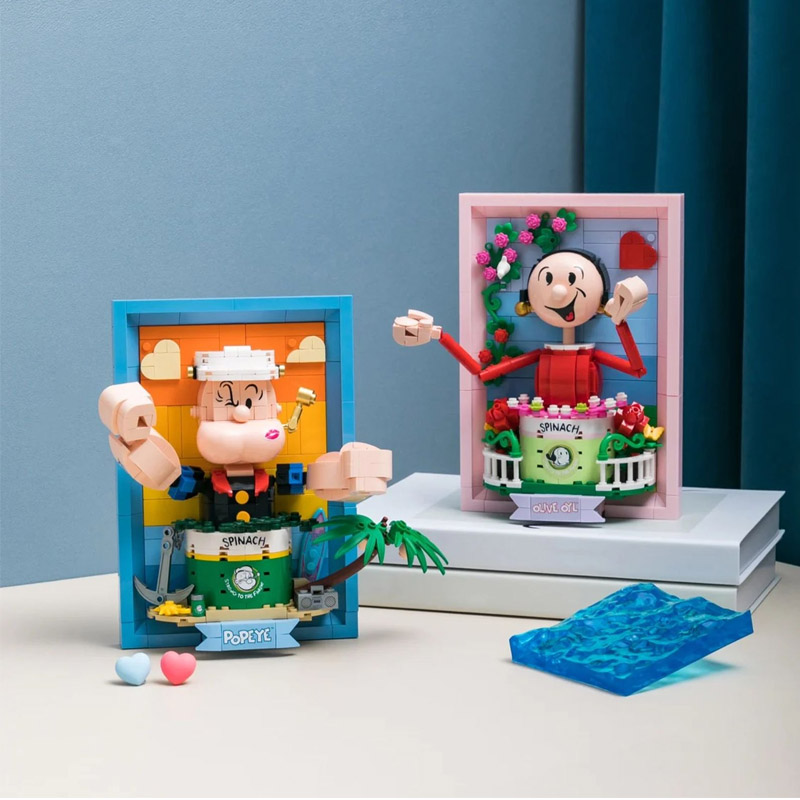 Popeye Pantasy Olive 3D Portrait 21cm Set A Construire