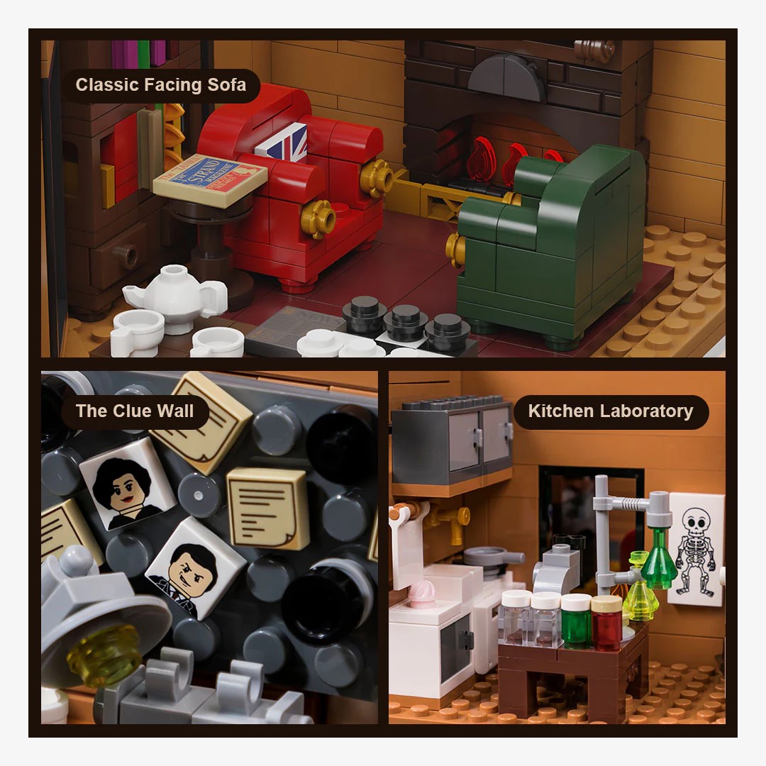 Sherlock Holmes Pantasy Baker Street 221B Apartment 42cm