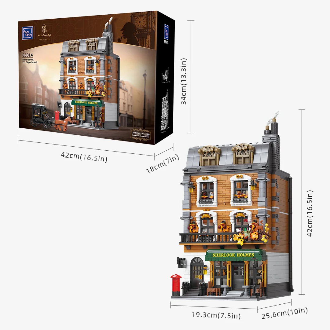 Sherlock Holmes Pantasy Baker Street 221B Apartment 42cm