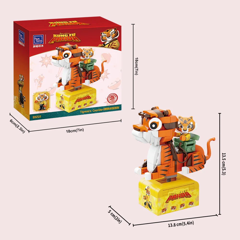 Kung Fu Panda Pantasy Tigress On Skatekart 14cm