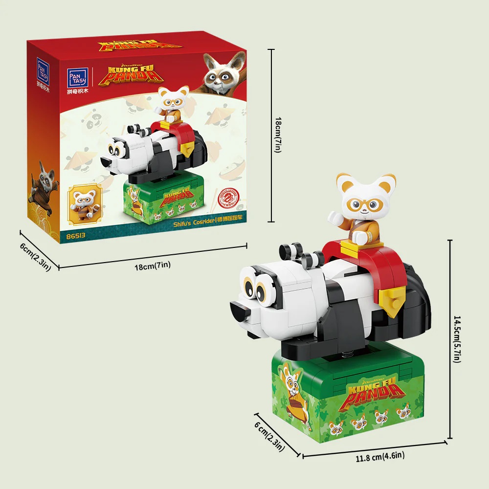 Kung Fu Panda Pantasy Shifu on Skatekart 15cm