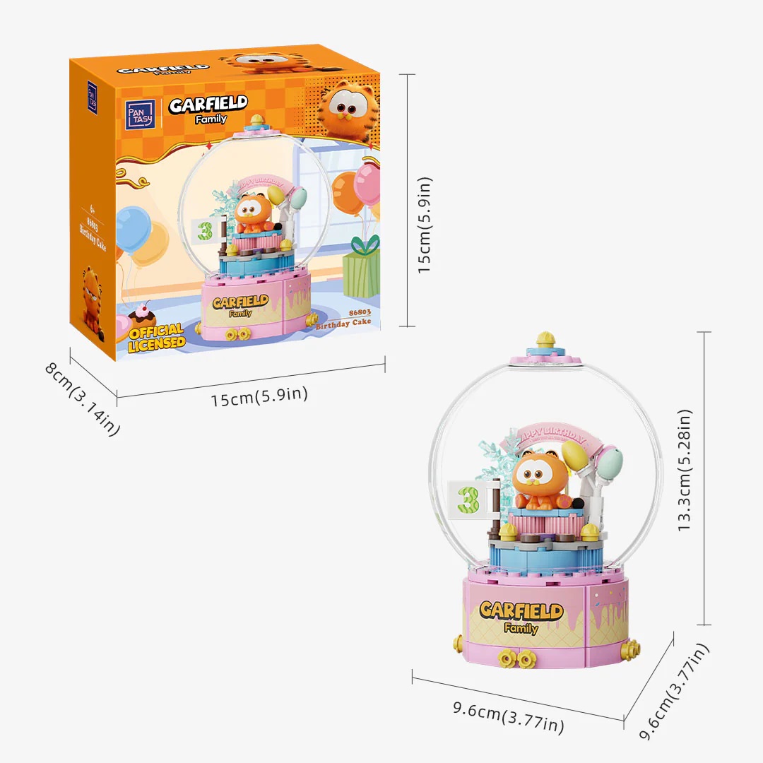 Garfield Crystal Ball Series Pantasy Garfield Birthday Cake 13cm