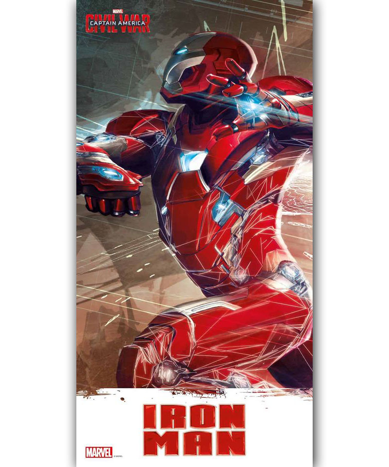 Marvel Civil War Poster En Verre 30X60 Iron Man