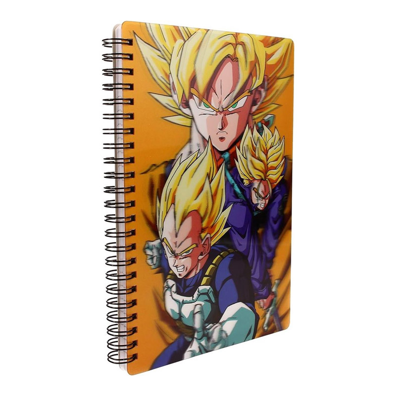 DBZ Dragon Ball Cahier Spirale 3D 30X21Cm Saiyans