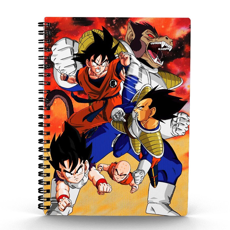 DBZ Dragon Ball Cahier Spirale 3D 15X21Cm Goku Vs Vegeta