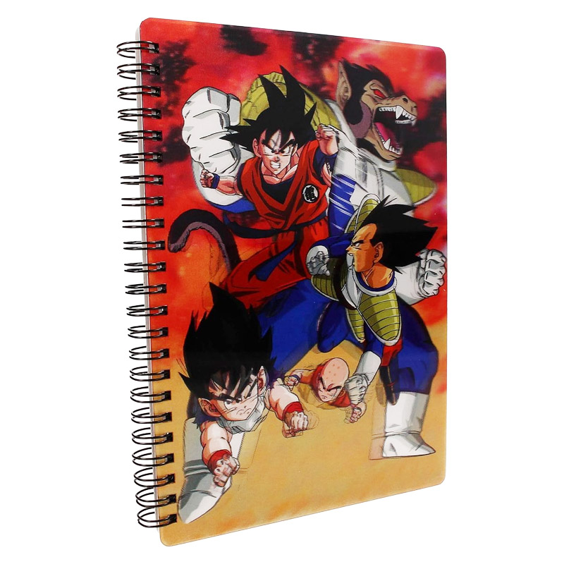 DBZ Dragon Ball Cahier Spirale 3D 15X21Cm Goku Vs Vegeta