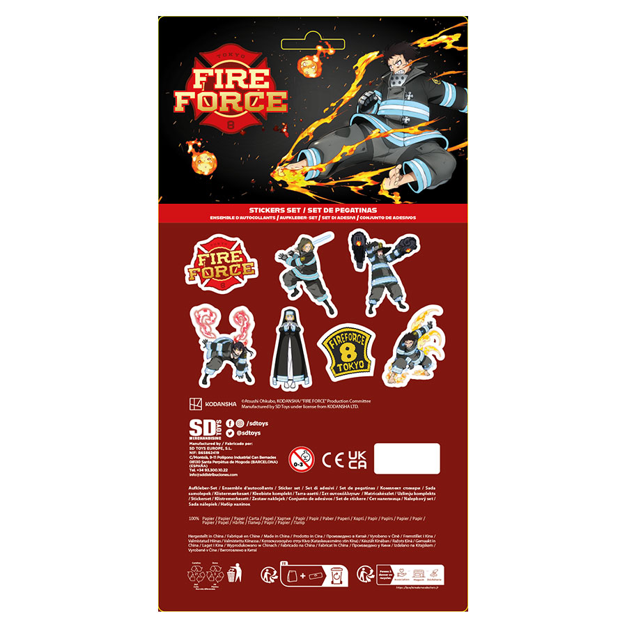 Fire Force Set Stickers