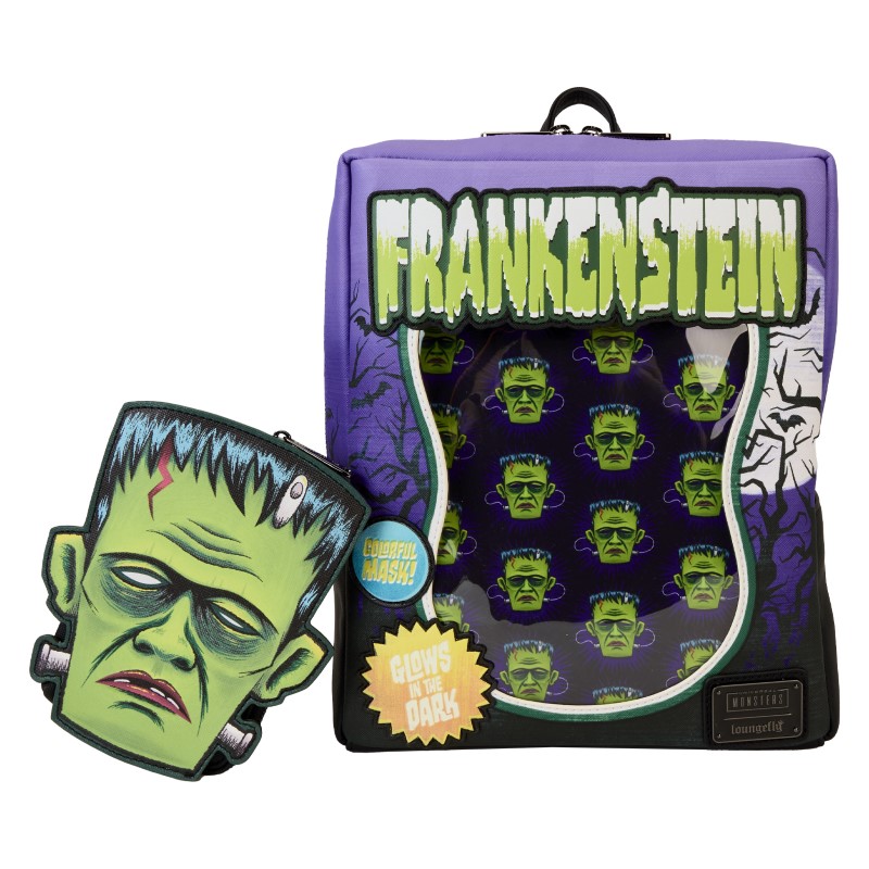 Universal Monsters Loungefly Mini Sac A Dos Frankenstein Neon Mask