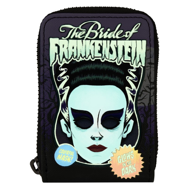 Universal Monsters Loungefly Portefeuille Bride Of Frankenstein Neon Mask