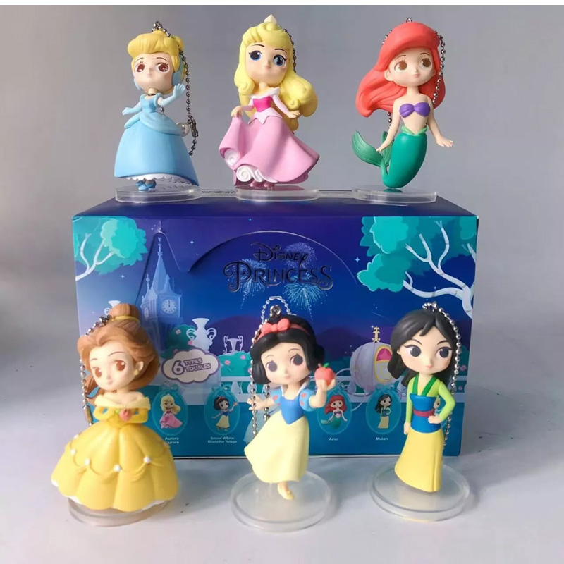 Disney Mystery Box Princess Collection Keychain Asst 6pcs