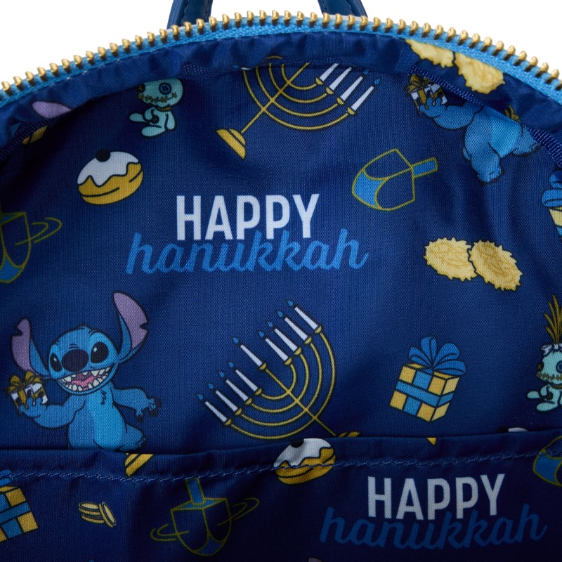 Disney Loungefly Mini Sac A Dos L&S Light Up Menorah Stitch 